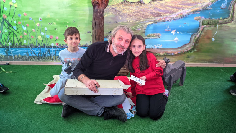 Araştırmacı Yazar Fatih Babaoğlu minik öğrencilerle buluştu
