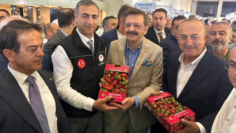 Hüyük’ün AB coğrafi işaret tescilli çileği Antalya’da görücüye çıktı