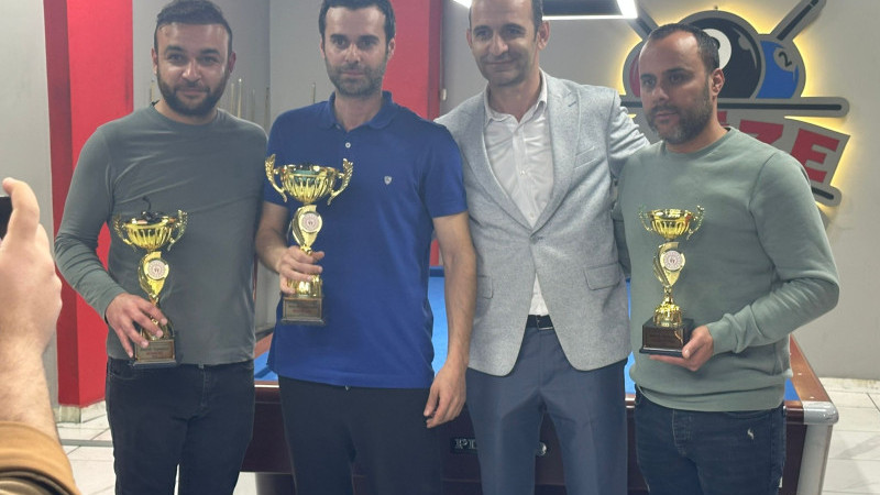 Bilardo turnuvası tamamlandı,şampiyon belli oldu