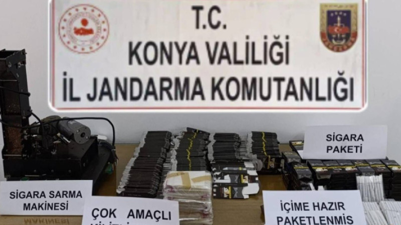 Jandarmadan kaçak sigara ve içki operasyonu