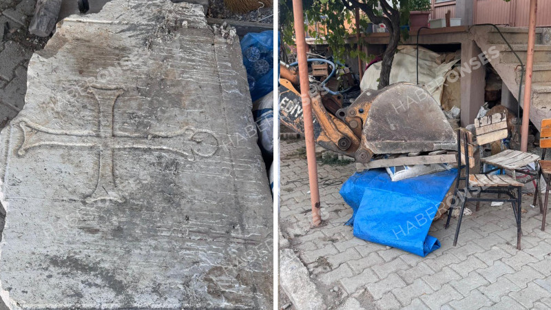 Dernek binası tadilatında ortaya çıkarıldı,Müzeler Müdürlüğüne teslim edildi
