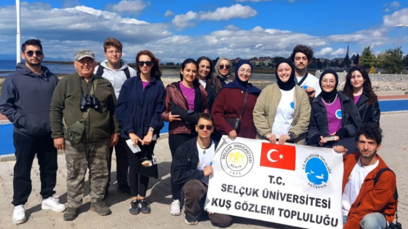 Beyşehir Gölü kıyısında kuş gözlemi yaptılar