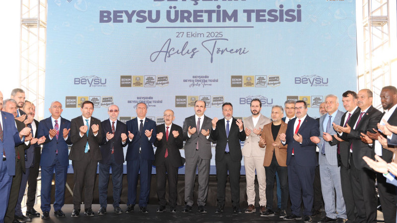 Beyşehir'in marka suyu Beysu'nun yeni dev tesisi dualarla hizmete açıldı