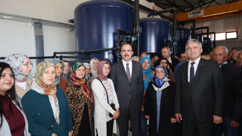 Suyu sert olan ilçeye yumuşatma tesisi açıldı