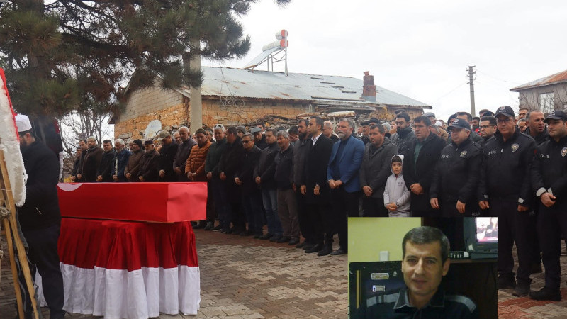 Vefat eden polis memuru dualarla ebediyete uğurlandı