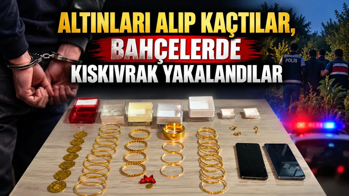 4,6 milyonluk altınla ka&ccedil;an ş&uuml;phelileri polis enseledi