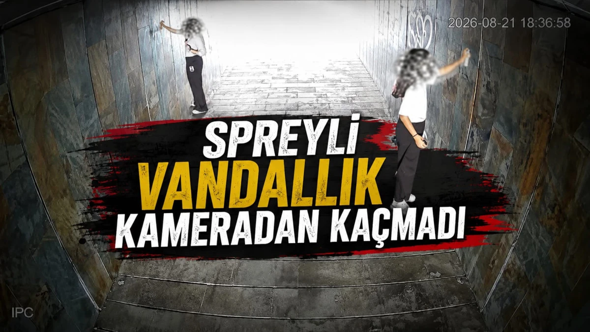 Alt ge&ccedil;idi boyadılar, kameraya yakalandılar