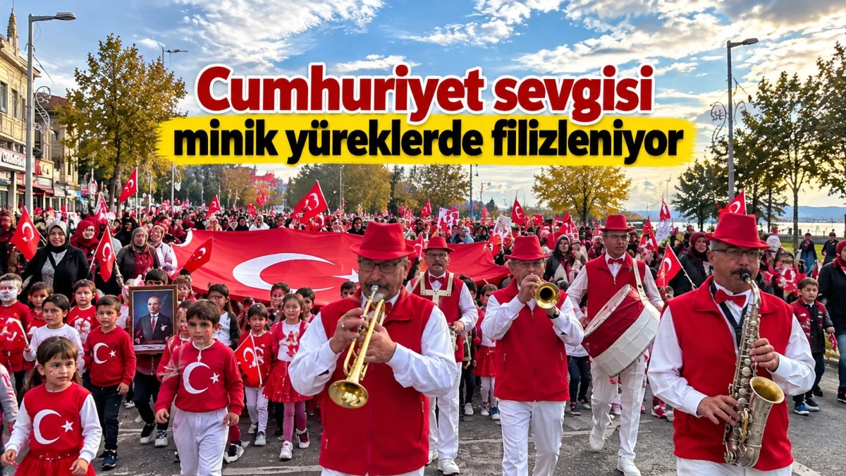 Anaokulu &ouml;ğrencileri Cumhuriyeti b&ouml;yle kutladı