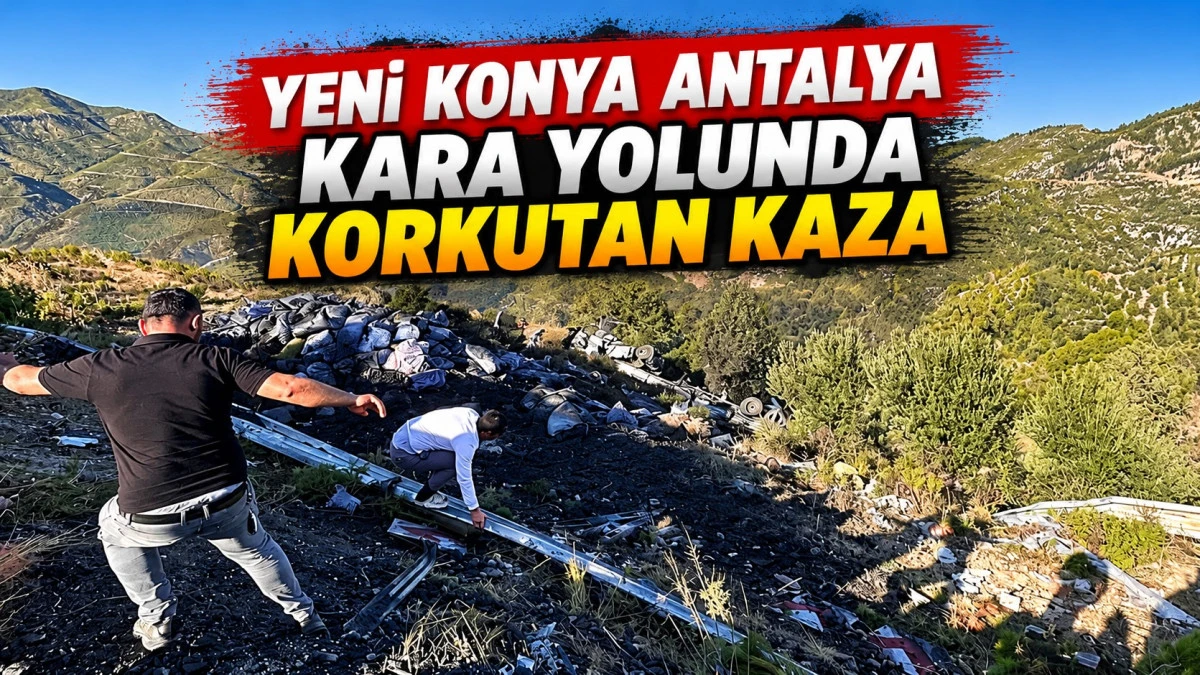 Beyşehir-Antalya Yolunda Tır U&ccedil;uruma Yuvarlandı: 2 Yaralı