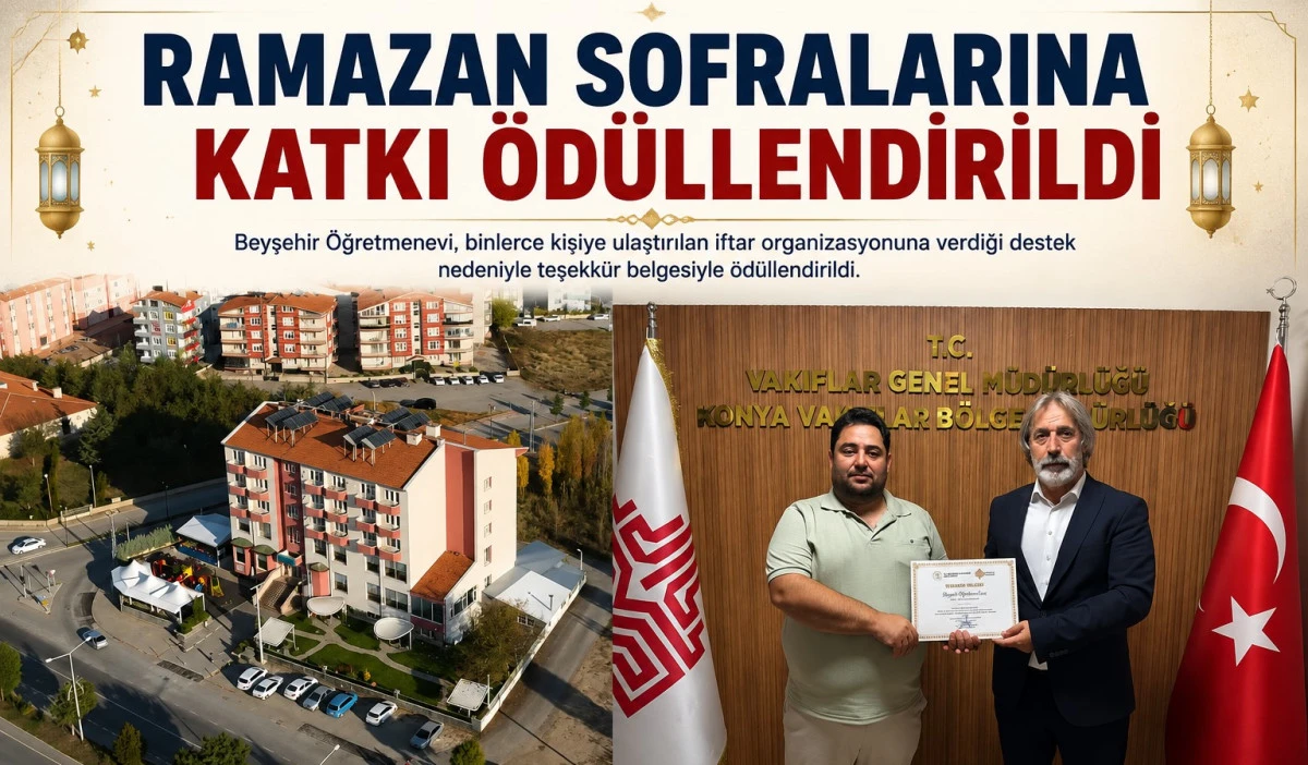 Beyşehir &Ouml;ğretmenevi&rsquo;ne anlamlı teşekk&uuml;r