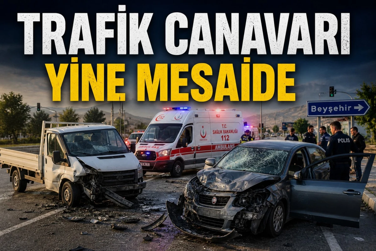 Beyşehir yolunda kaza, 4 kişi yaralandı
