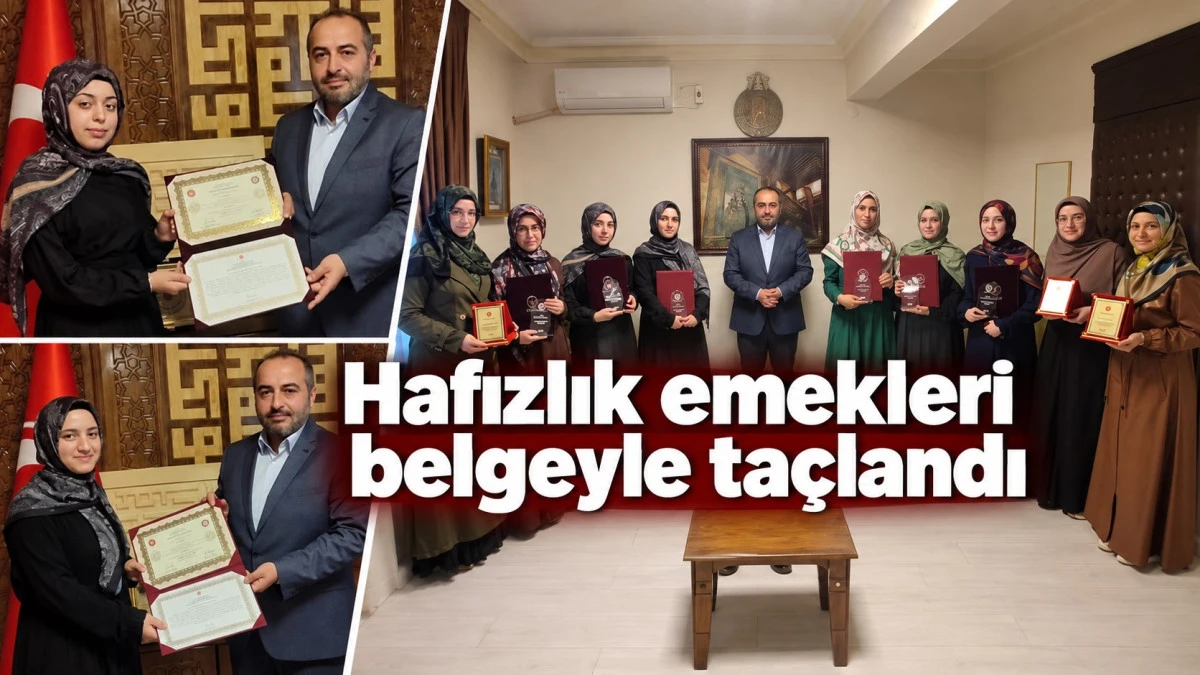 Beyşehir&rsquo;de hafızlık sevinci! &Ouml;ğrenciler belgelerini aldı