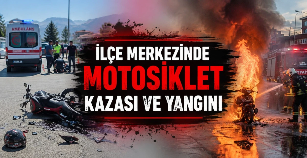 Beyşehir&rsquo;de motosiklet kazası: 2 yaralı