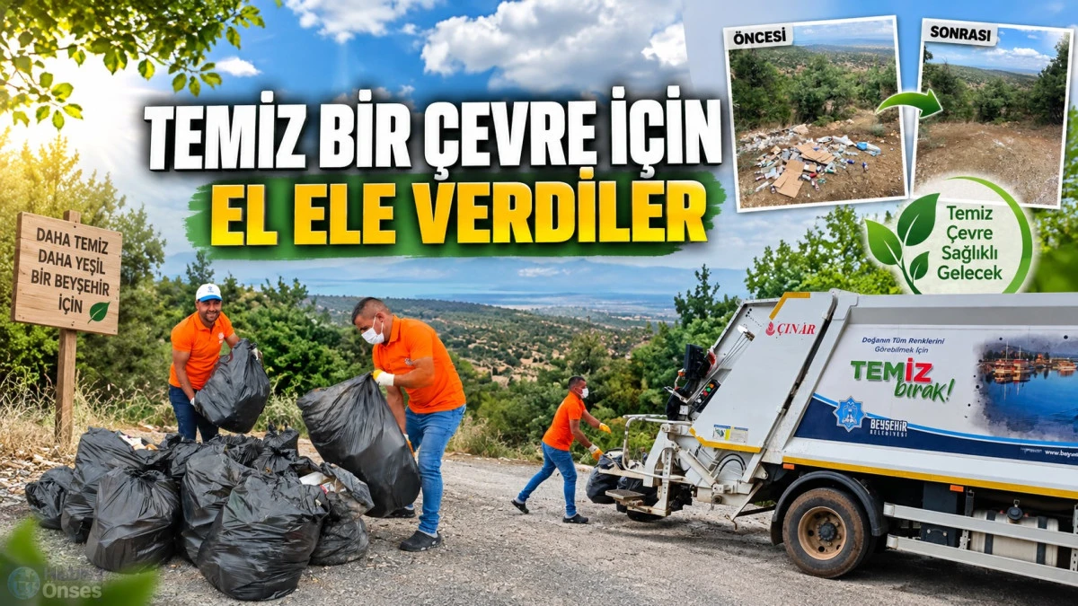 Beyşehir&rsquo;de &ouml;ğrencilerden &ouml;rnek &ccedil;evre etkinliği