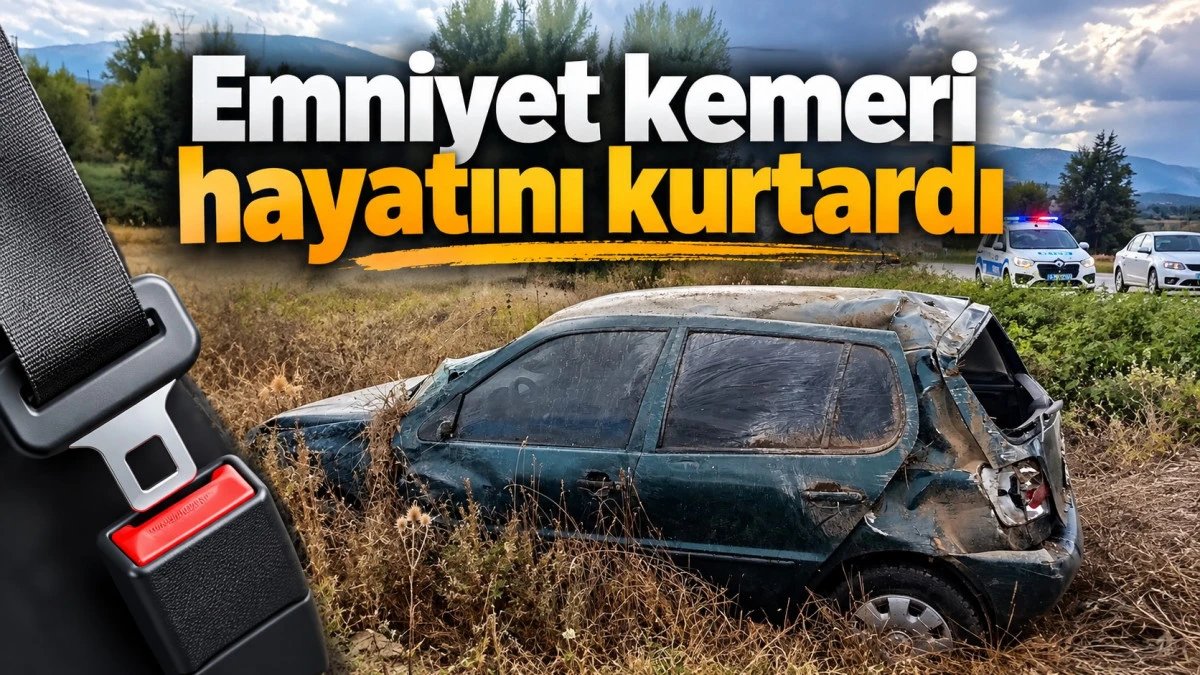 Beyşehir&rsquo;de otomobil şarampole devrildi: 1 yaralı