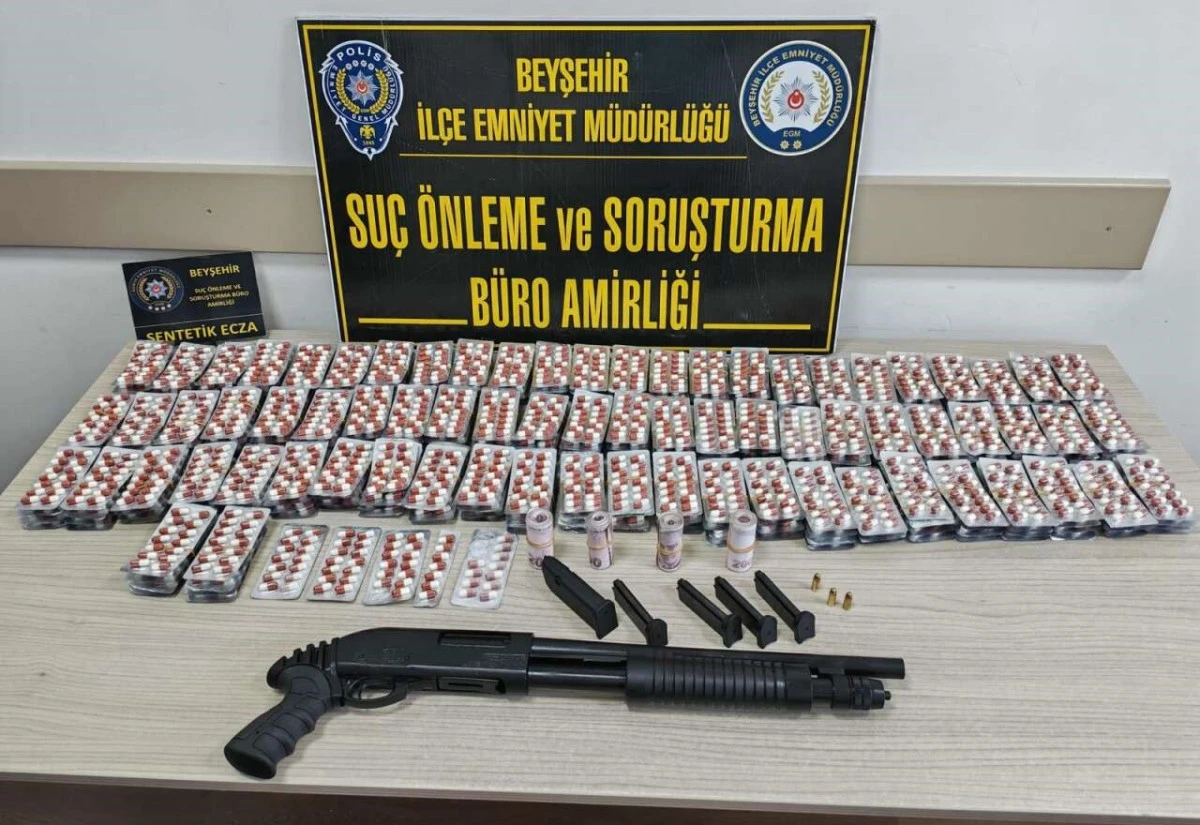Beyşehir’de polisin zehir baskını: 5 gözaltı!