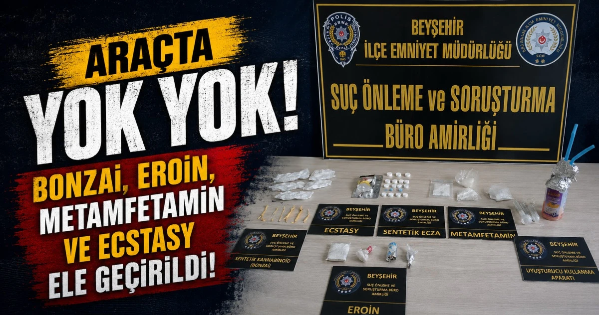 Beyşehir&rsquo;de polisten zehir tacirlerine ağır darbe!