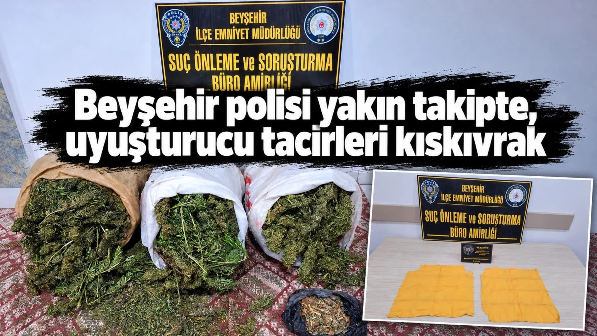 Beyşehir&rsquo;de polisten zehir tacirlerine darbe! 4 kişi tutuklandı