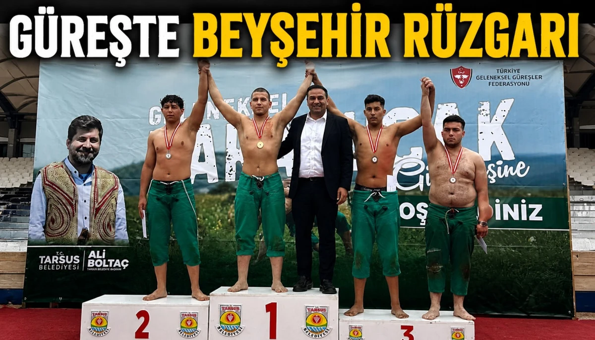 Beyşehir&rsquo;in pehlivanları k&uuml;rs&uuml;de!