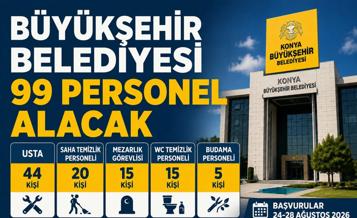 B&uuml;y&uuml;kşehir Belediyesi 99 personel alacak