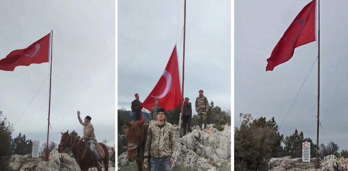 &Ccedil;obanlardan zirvede duygulandıran 18 Mart