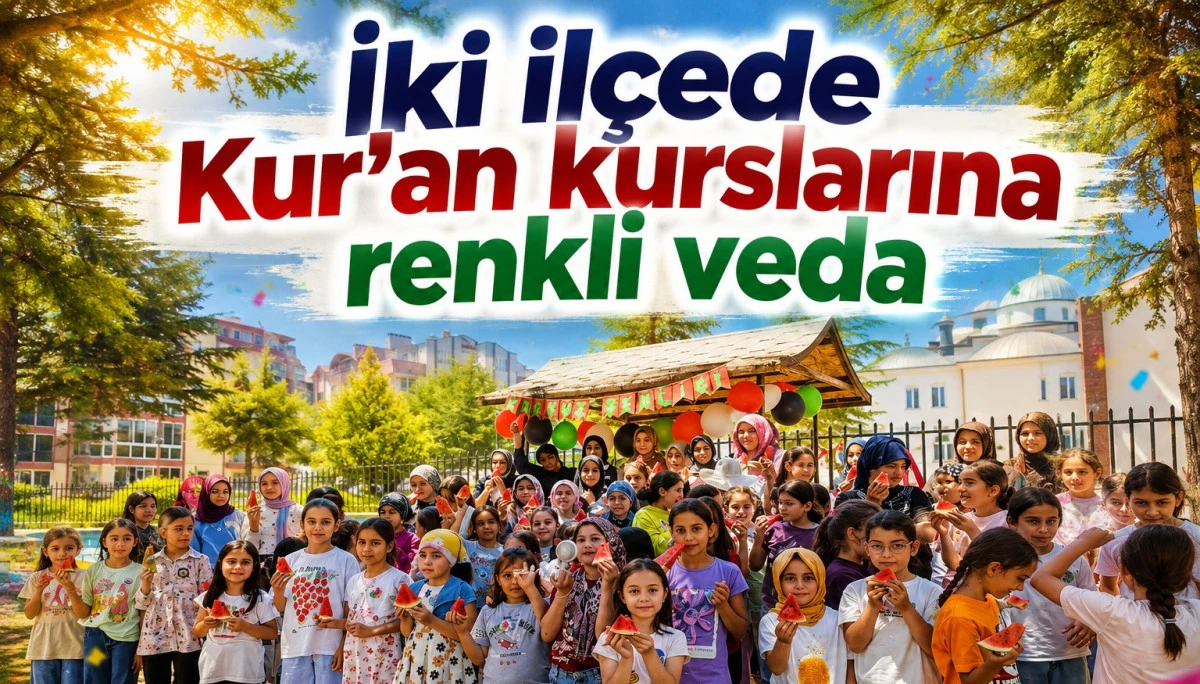 &Ccedil;ocuklar yaz kurslarına b&ouml;yle veda etti