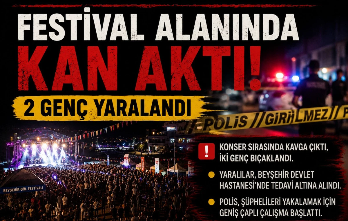 Festival alanında kan aktı, 2 gen&ccedil; yaralandı