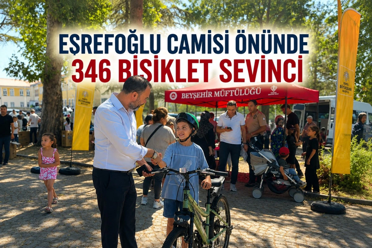 G&uuml;le oynaya camiye, bisikletle eve