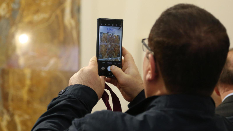 Beyşehir'in doğal taşları da fuarda sergileniyor