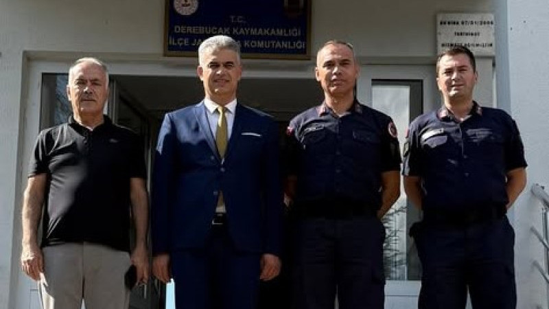 Derebucak'ın yeni jandarma komutanı g&ouml;reve başladı