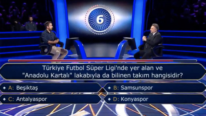 Milyoner&rsquo;de Konyaspor sorusu elenmesine yol a&ccedil;tı