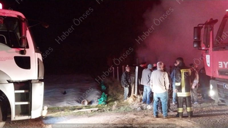 Otomobil ve bitişiğindeki ev alevlere teslim oldu