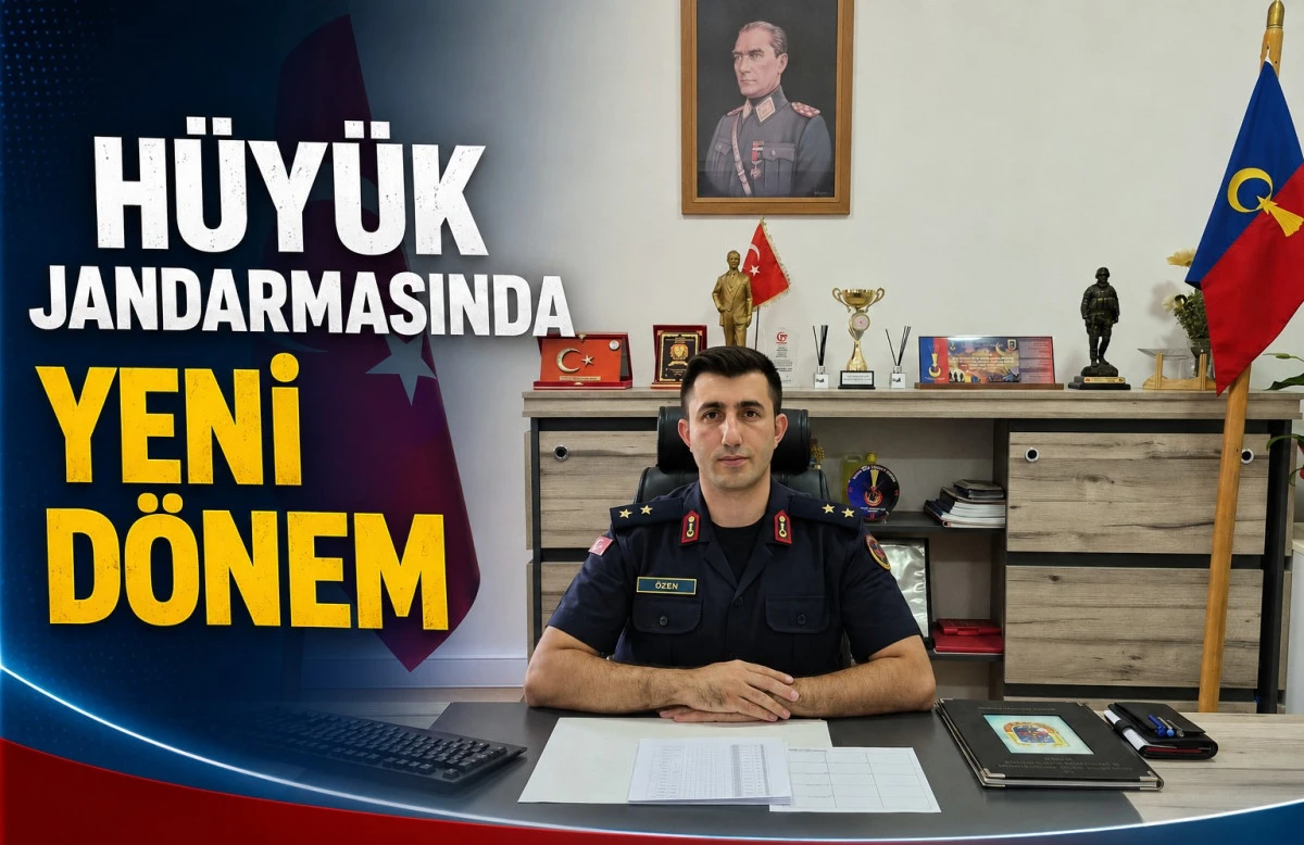 H&uuml;y&uuml;k İl&ccedil;e Jandarma Komutanı Ahmet Furkan &Ouml;zen g&ouml;reve başladı