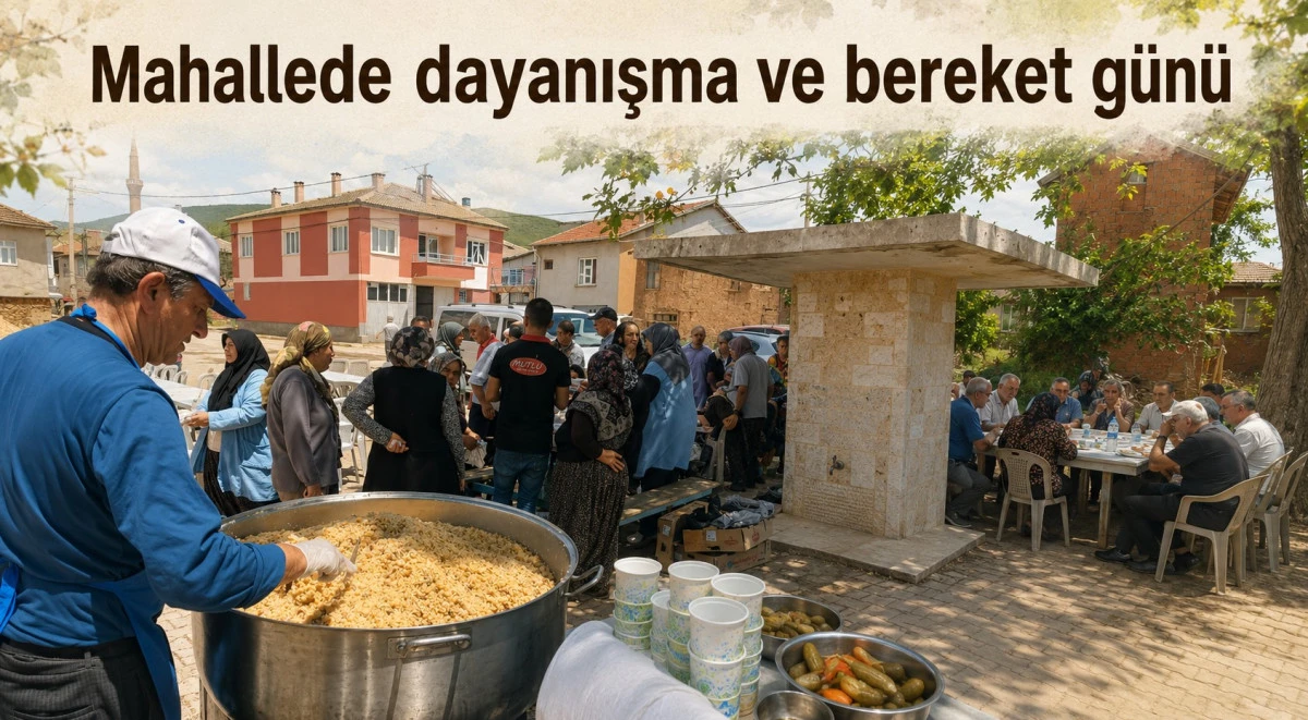 H&uuml;y&uuml;k'te geleneksel Tekke pilavı buluşması