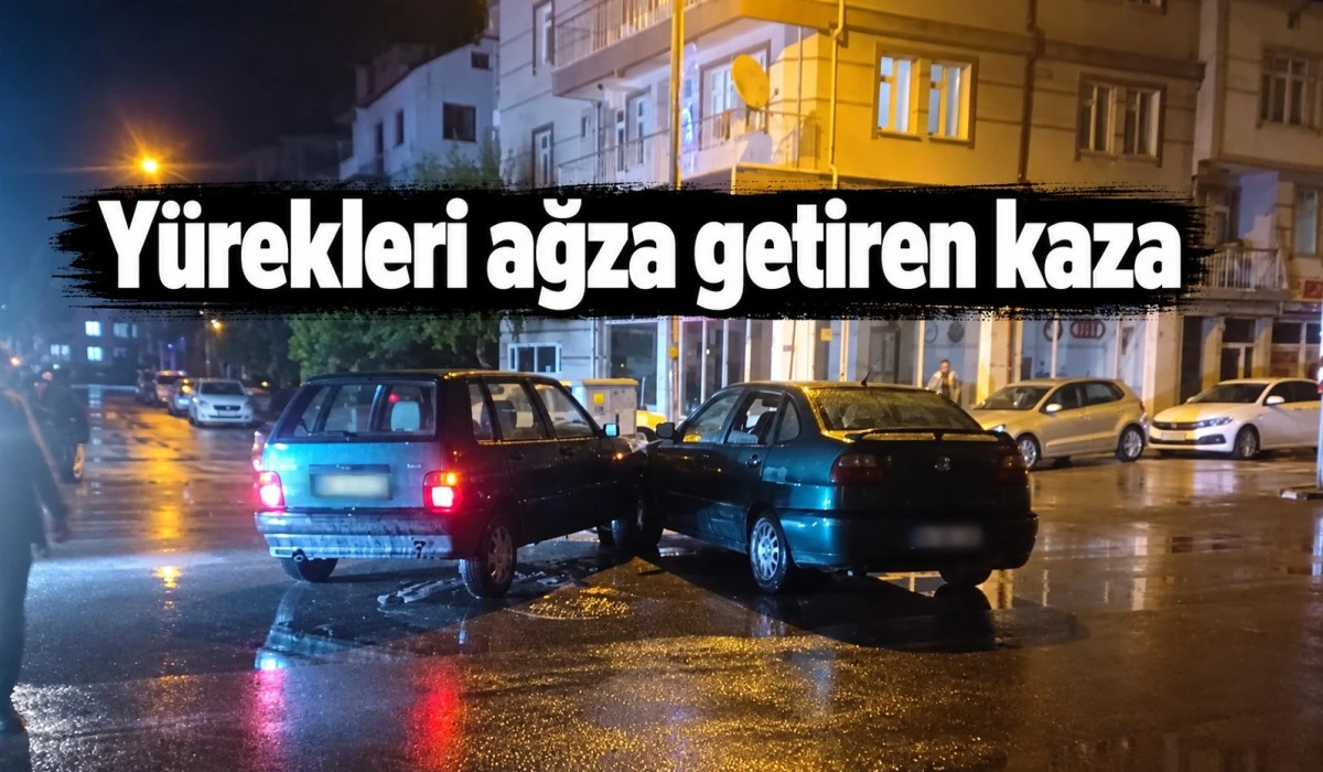 İki otomobilin &ccedil;arpıştığı kazada 1 kişi yaralandı