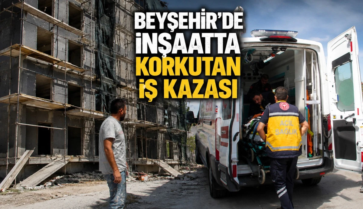 İnşaatın 3&rsquo;&uuml;nc&uuml; katından d&uuml;şen usta yaralandı