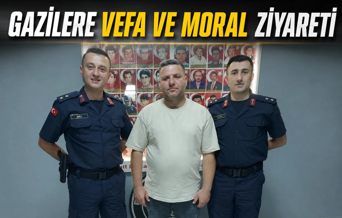 Jandarma Komutanından gazilere anlamlı ziyaret