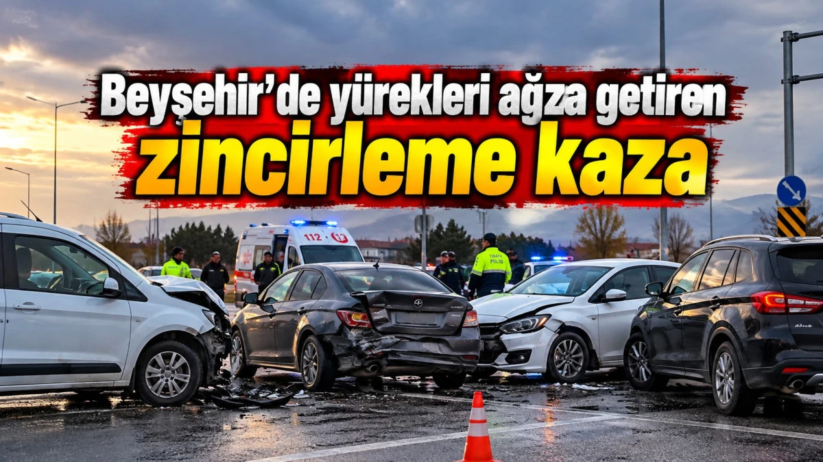 Kavşaktaki 4 aracın karıştığı kazada 1 kişi yaralandı