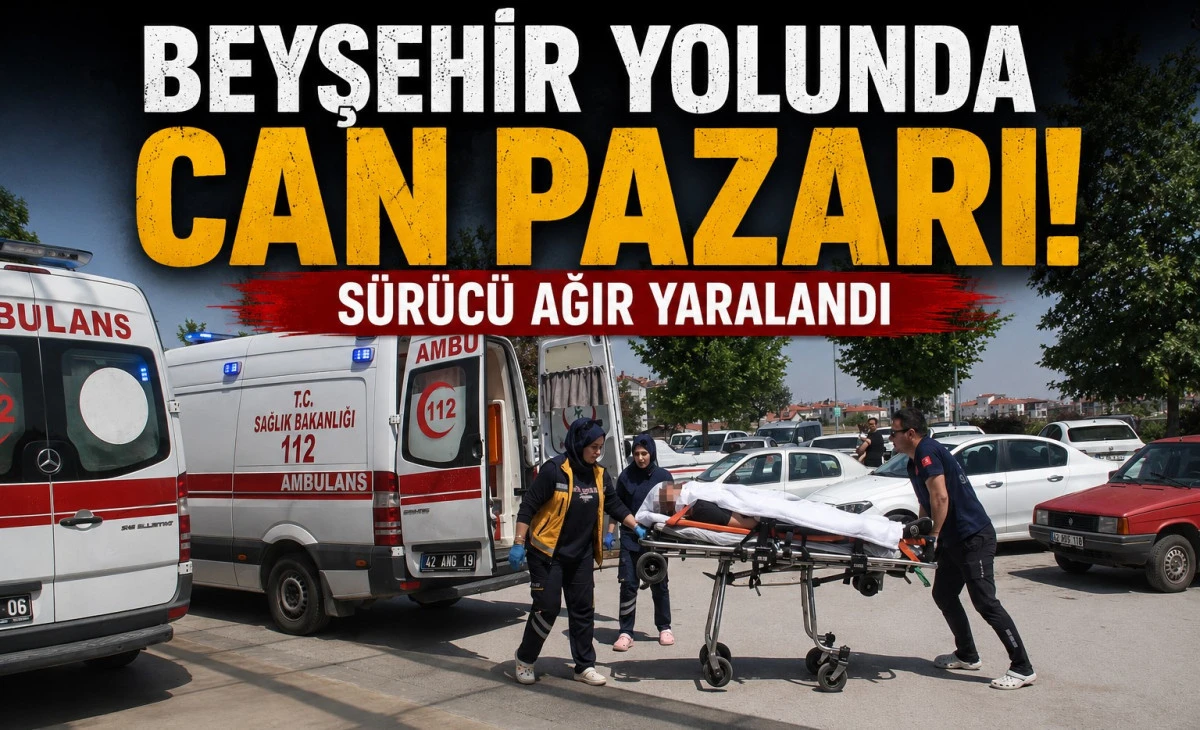 Kontrolden &ccedil;ıkan ara&ccedil; araziye savruldu