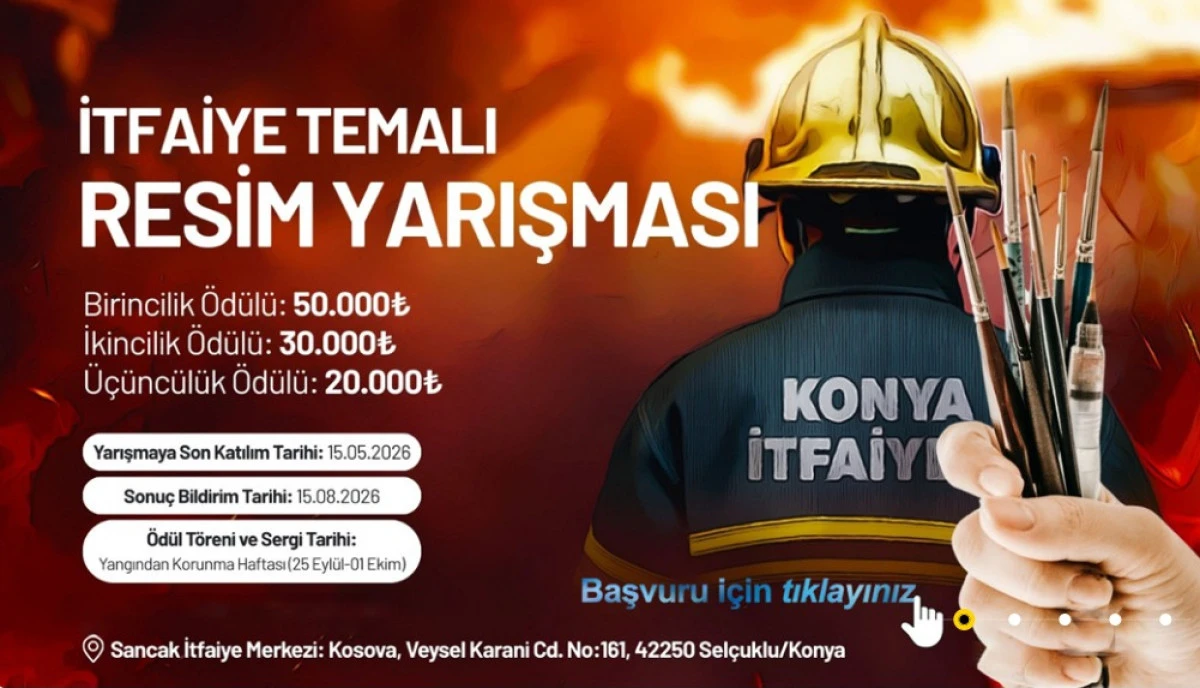 Konya B&uuml;y&uuml;kşehir'den itfaiye temalı resim yarışması
