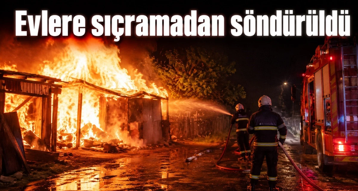 Kurucuova&rsquo;da alevler korku sa&ccedil;tı