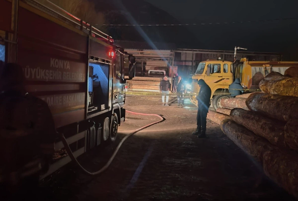 Marangozlar sanayinde korkutan yangın