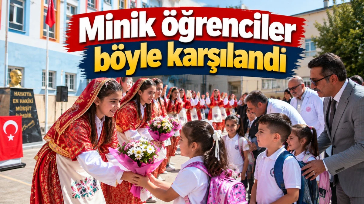 Miniklere &ccedil;i&ccedil;ekli &ldquo;hoş geldin&rdquo;
