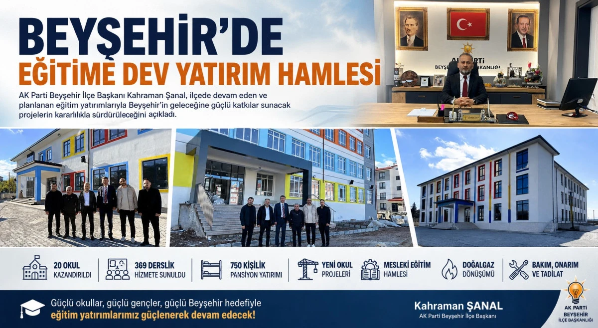 Şanal: &ldquo;Eğitimde g&uuml;&ccedil;l&uuml; Beyşehir hedefliyoruz&rdquo;