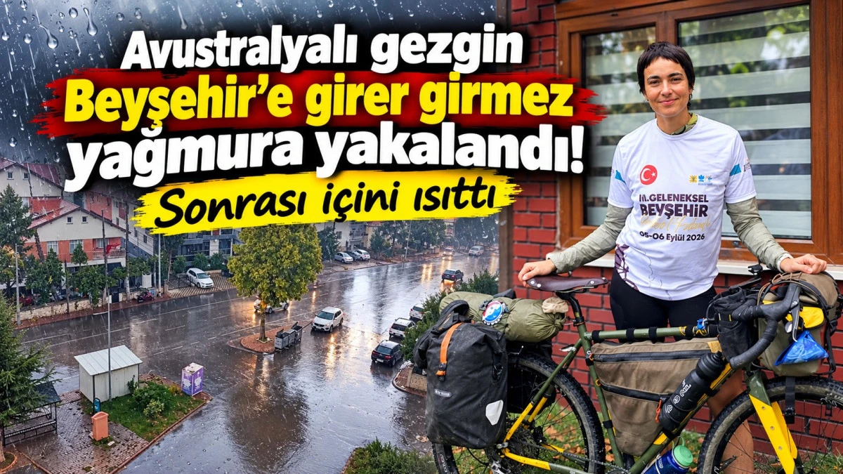 Sırılsıklam geldi,Beyşehir&rsquo;den mutlu ayrıldı