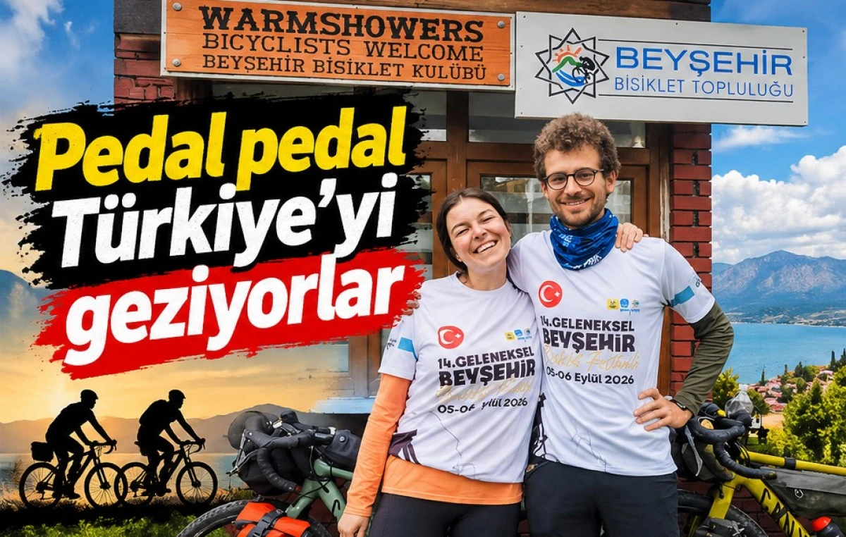 Toroslar&rsquo;ı bisikletle aşıp Beyşehir&rsquo;e geldiler