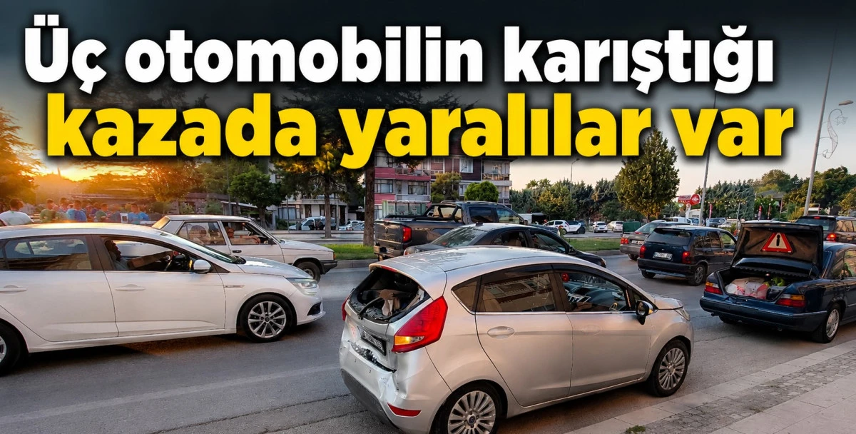 &Uuml;&ccedil; ara&ccedil; &ccedil;arpıştı, 3 kişi hastanelik oldu