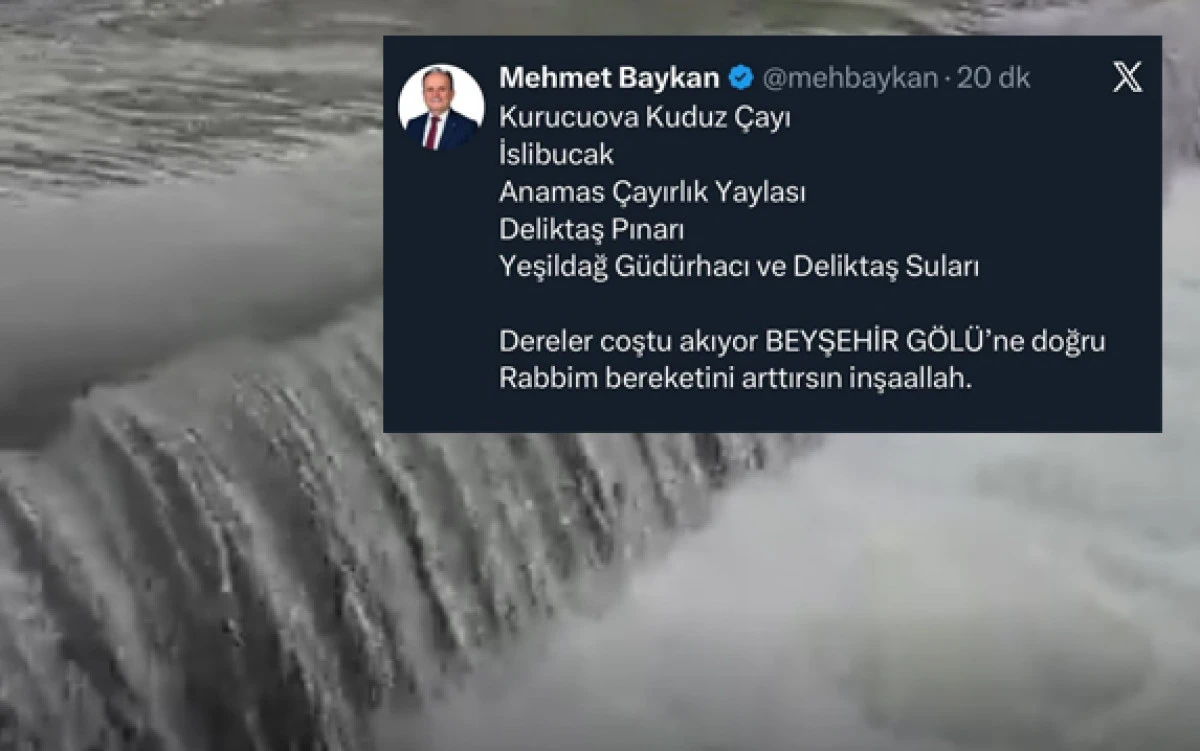 Yağışlarla Canlanan Dereler Beyşehir G&ouml;l&uuml;&rsquo;ne Umut Oldu