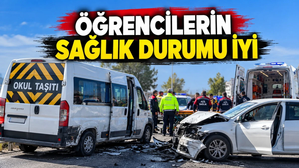 Y&uuml;rekler ağza geldi! &Ouml;ğrenci servisi kaza yaptı