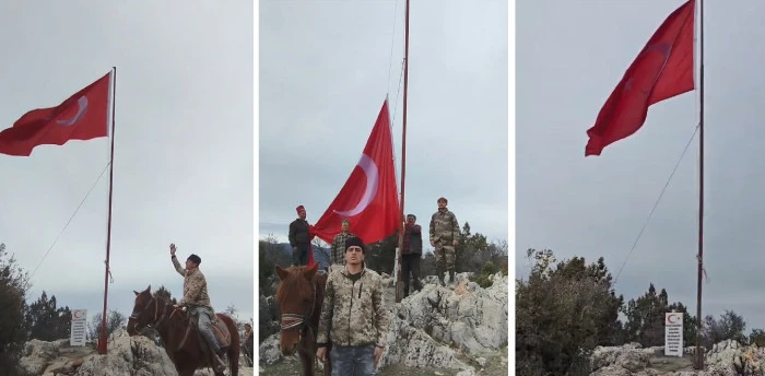 &Ccedil;obanlardan zirvede duygulandıran 18 Mart